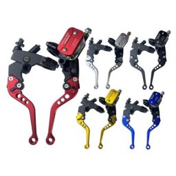 Pompe de frein et d'embrayage à cylindre droit 2 pièces 22MM 7/8 pouces universel pour moto