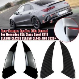 Becquet de Pare-Choc Arrière de Voiture 2 Pièces Aile Latérale Canard pour Mercedes Benz Classe