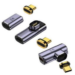 Adaptateur magnétique USB C USB 4.0 PD 100W charge rapide 40Gbps transfert de données
