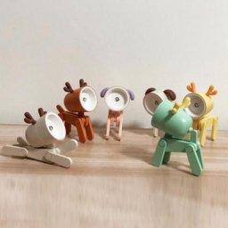 Mini lampe LED pliable en forme de cerf ou de chien luminaire décoratif d'intérieur idéal pour un