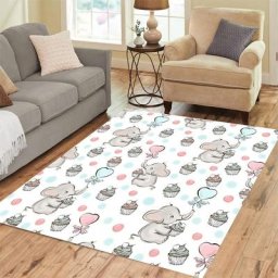 CLOOCL – tapis de sol imprimé 3D pour enfants motif dessin animé éléphant cœur ballon ramper