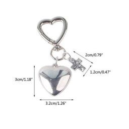 Pendentif religieux pour la protection catholique porte-clés chrétien en forme de cœur cadeau