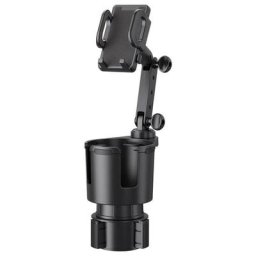 Porte-gobelet 2 en 1 pour téléphone support de téléphone pour voiture Rotation à 360 degrés pour