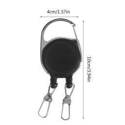 Porte-clé rétractable à Double tête résistant Anti-perte avec cordon enrouleur