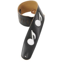 Levys Leather 3,5"" Musical Note BK