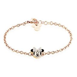 Bracelet Disney Acier Doré Rose Cristaux