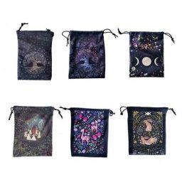 Sac de rangement pour cartes de Tarot Rune pochette à cordon coulissant sac porte-bijoux R66E