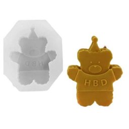 Moule à glace ours 3D en silicone pour bonbons belle résine animale bougie aromatique Regina