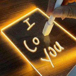 Veilleuse LED avec alimentation USB tableau de notes babillard avec stylo lampe de nuit