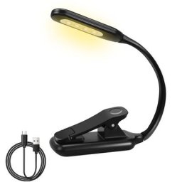 Mini lampe LED Rechargeable par USB lumière blanche chaude à pince idéale pour la lecture le