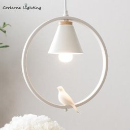 Lampe LED suspendue en forme d'oiseau en fer au design nordique moderne luminaire décoratif