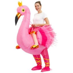 Costume gonflable de flamant rose de Noël pour hommes et femmes adultes vêtements gonflés
