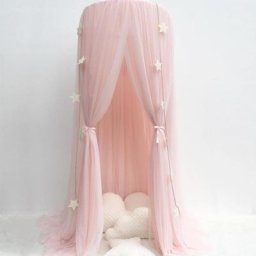 Moustiquaire avec Étoiles pour Chambre de Bébé Rideaux en Tulle pour Chambre à Coucher Maison de