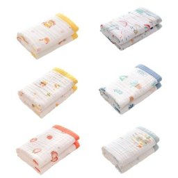Serviette en mousseline pour nouveau-né couverture ultra-absorbante pour bébé gaze de coton pour