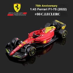 Bburago-Modèle de voiture F1 2022 échelle 1:43 Ferrari 75e F1-75 Leclerc Red Bull Racing Mercedes
