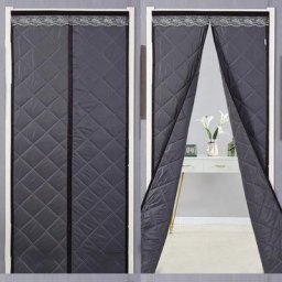 Rideau de Porte Magnétique avec Isolation Thermique Cloison Coupe-Vent Isolation Sonore Garde au