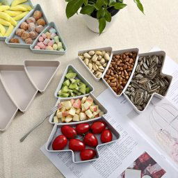 Assiette à collation en forme d'arbre de noël pour noix Fruits secs bol à vaisselle plateau