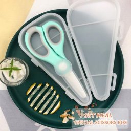 Ciseaux d'Alimentation en Céramique pour Bébés Moulins d'Alimentation Portable avec Étui de