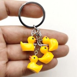 Interrupteur petit porte-clés canard en plastique acrylique jaune porte-clés JOphtalDuck