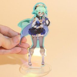 Porte-clés en acrylique transparent personnalisé Genshin Impact Anime Figure modèle de support