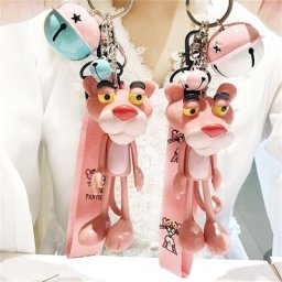 Porte-Clés Créatif en Forme de Panthère et de Moustique Pendentif Mignon de Sac de Beurre de Dessin