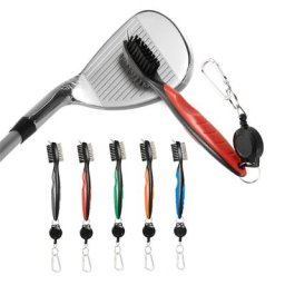 Nettoyeur de rainure de tête de Club de Golf Mini Kit d'outils de nettoyage Double face en laiton +
