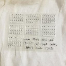 Tampon en silicone transparent pour la décoration d'album photo calendrier semaine mois feuille