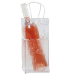 Refroidisseur de bouteilles pliable sac de glace vin bière champagne document transparent