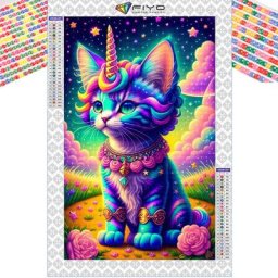 FIbalance-Analyste de peinture au diamant mosaïque complète point de croix animal art du diamant