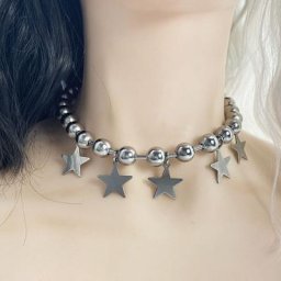 Collier étoile à cinq branches pour femme clavicule tempérament niche filet rouge