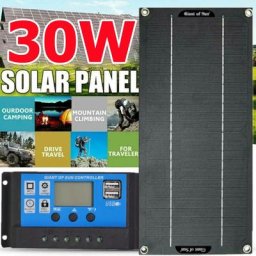 Kit de panneaux solaires portables 30W 18V système de chargeur de batterie monocalline