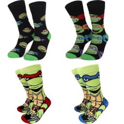 Chaussettes de tortues ninja mutantes pour hommes et femmes chaussettes de couple dessin animé