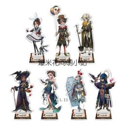 Figurines d'identité V Norton bell garde blanche et noire support en acrylique modèle d'assiette