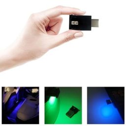 Veilleuses LED RGB portables pour l'intérieur de la voiture colorées décoration d'ambiance