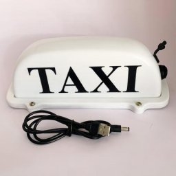 Lampe de Toit de Taxi à Batterie Rechargeable par USB Panneau avec Base Magnétique Étanche