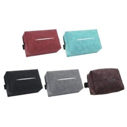 Étuis à serviettes en cuir PU boîte à mouchoirs support de rangement organisateur couverture