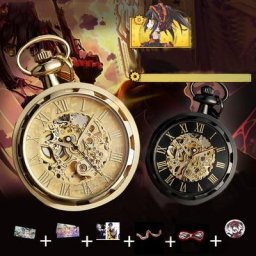 Montre de Poche Mécanique Anime Drapide A Live Tokisaki Kurumi Zaphkiel Eye