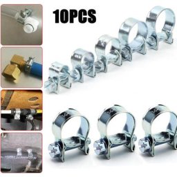 Mini collier de serrage pour tuyau d'essence 7-17Mm 10 pièces pour voiture pièce de rechange