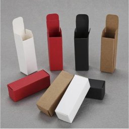 Boîte en papier kraft rouge blanc noir rouge à lèvres huile essentielle d'extraction
