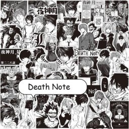 Autocollants anime Death Note pour décoration noir et blanc valise scrapbooking ordinateur
