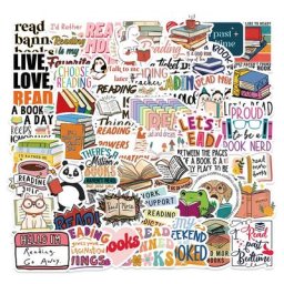 Autocollants de lecture lot de 10/50 pièces citation de motivation pour adolescents amoureux de