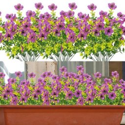 Feuilles d'eucalyptus artificielles 6 pièces fausses plantes vertes d'extérieur décoration en