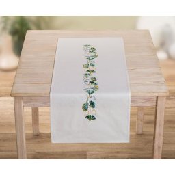 Chemin de table à broder ""ginkgo