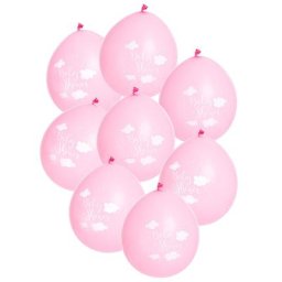 Ballons ""Baby Shower"", rose, Ø 30 cm, 8 pcs