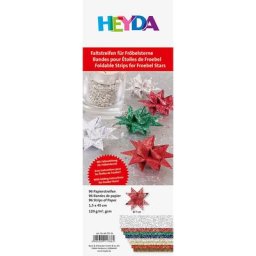 Bandes de papier pour étoiles de Fröbel, 96 bandes