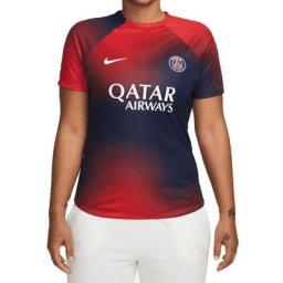 Maillot PSG Nike Pre-Match Dri-FIT Domicile 23/24 - Bleu/Rouge - Femme