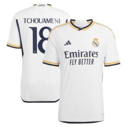 Maillot Domicile adidas Real Madrid 2023-24 avec flocage Tchouameni 18