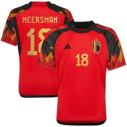 Belgique Maillot Domicile 2022 - Enfants avec flocage Meersman 18