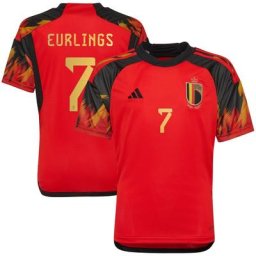 Maillot Domicile Belgique 2022 - Enfants avec flocage Eurlings 7