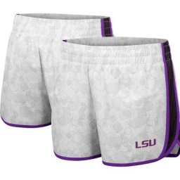 Colisée blanc/noir LSU Tigers The Plastics Geo Print Shorts pour femmes